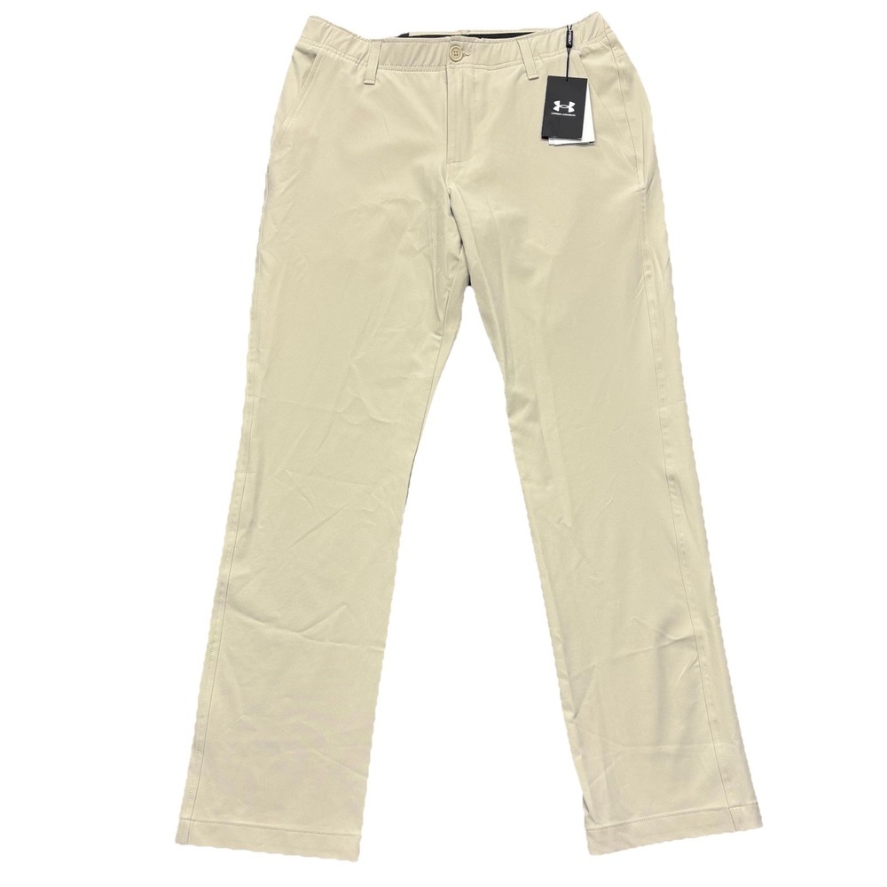 Under Armour Men's UA Drive Pants Straight Khaki Size 32/30 Golf Pants NWT
